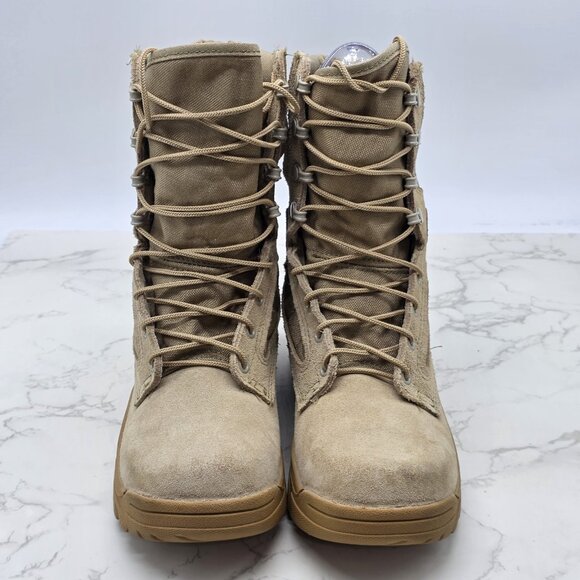 Corcoran Military Leather Boots Mens 6 Women 8 Brown USA Vibram Combat Steel Toe main image 4